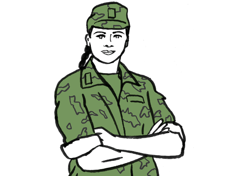 Schweizer Armee Rekrutin Frau